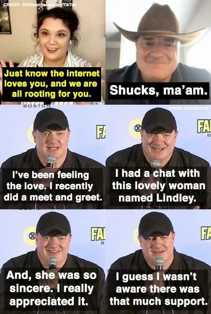 Actor shares story about internet support and positivity