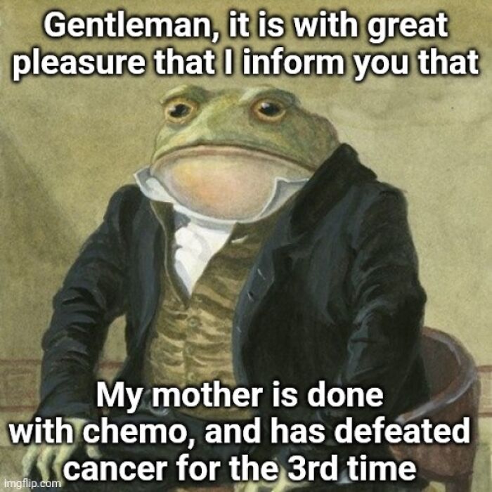 Positive meme about defeating cancer bringing hope and positivity