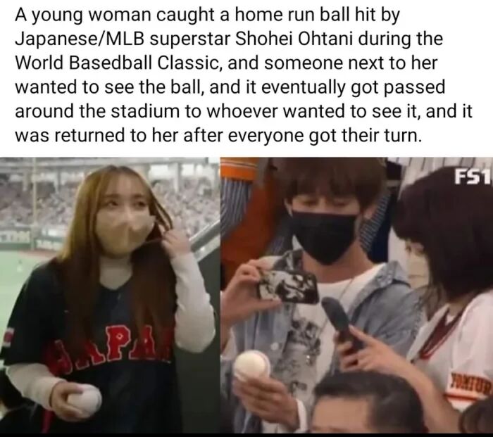 Story of kindness at baseball game with Shohei Ohtani's home run ball