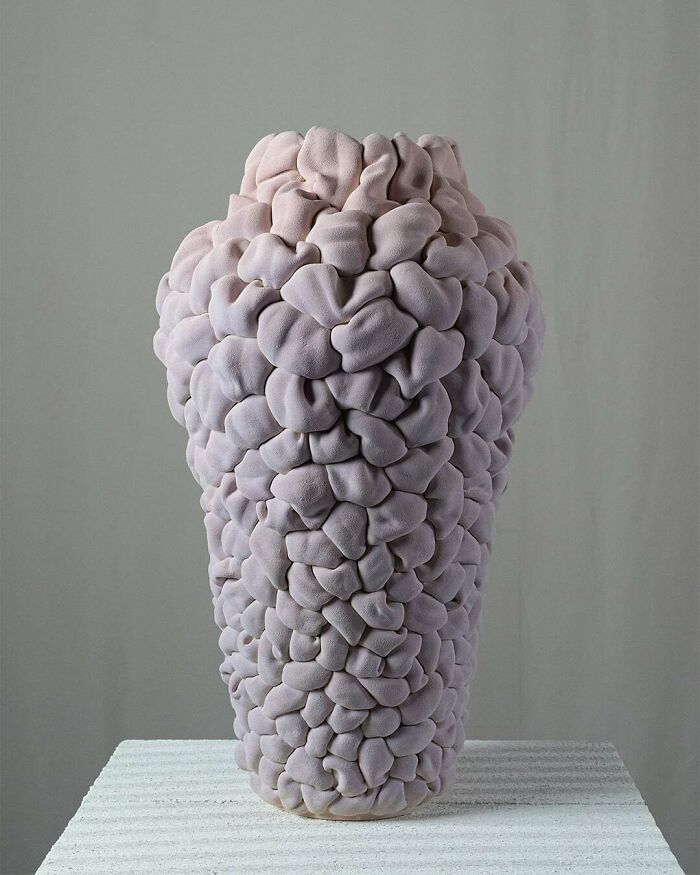 Wanted To Share My Enigma (2024) Stonware Vase, Sprayed By Engobes