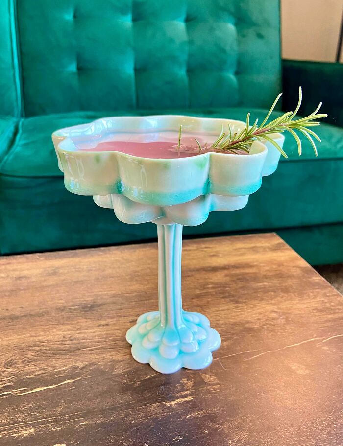 A Stemmed Cup I Made Fresh Out Of The Kiln