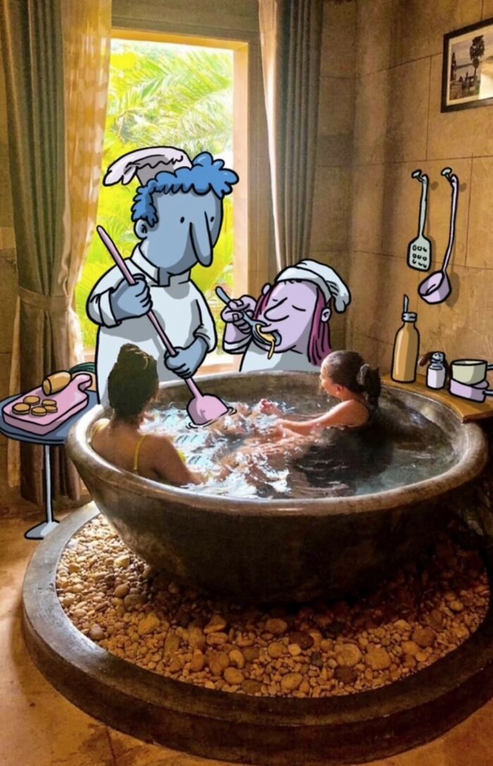 Illustrator Continues To ‘Invade’ Strangers’ Instagram Photos With Funny Cartoons (27 New Pics)