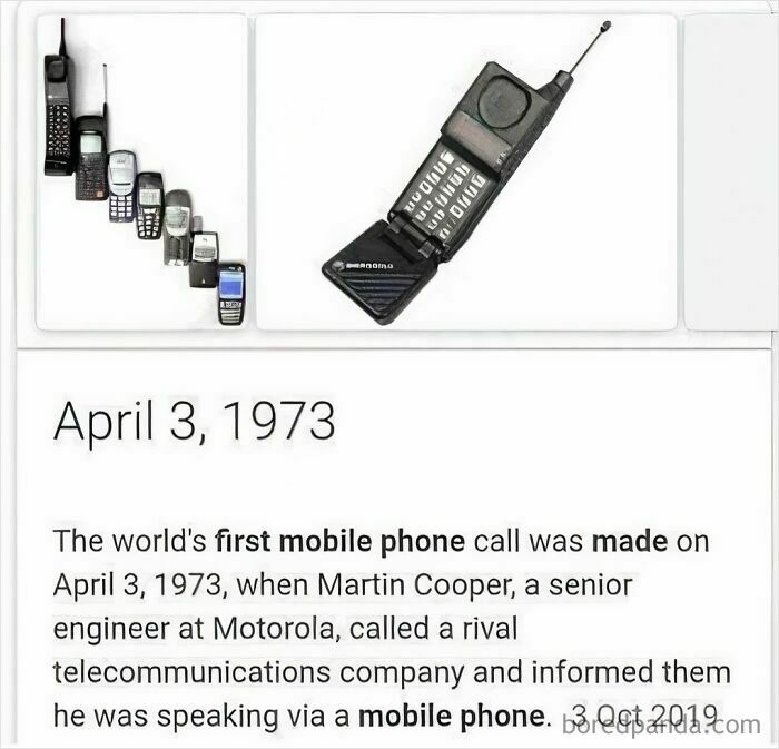 Visual timeline of evolution of mobile phones since 1973