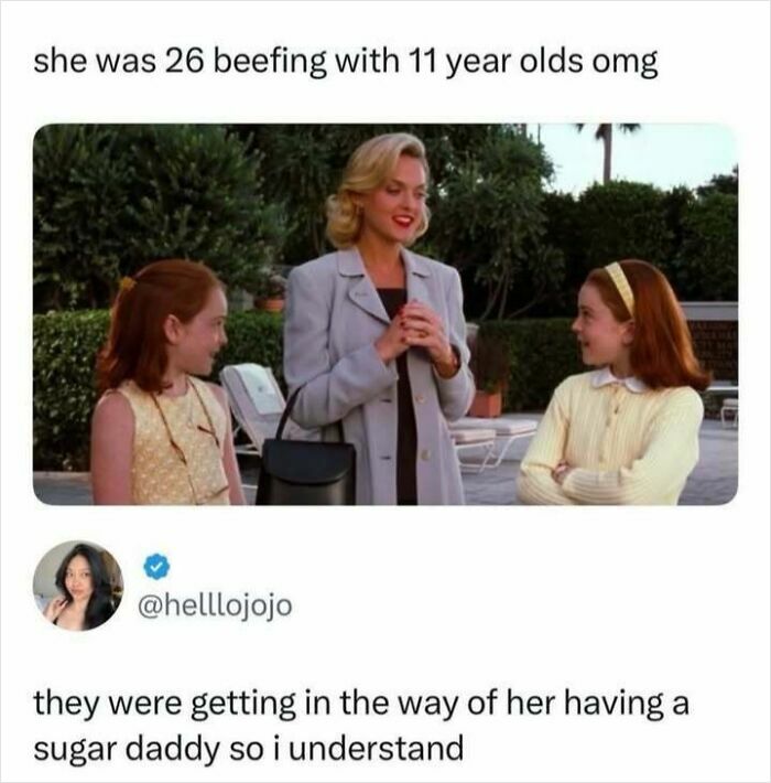 Hilarious meme about a 26-year-old woman arguing with 11-year-olds