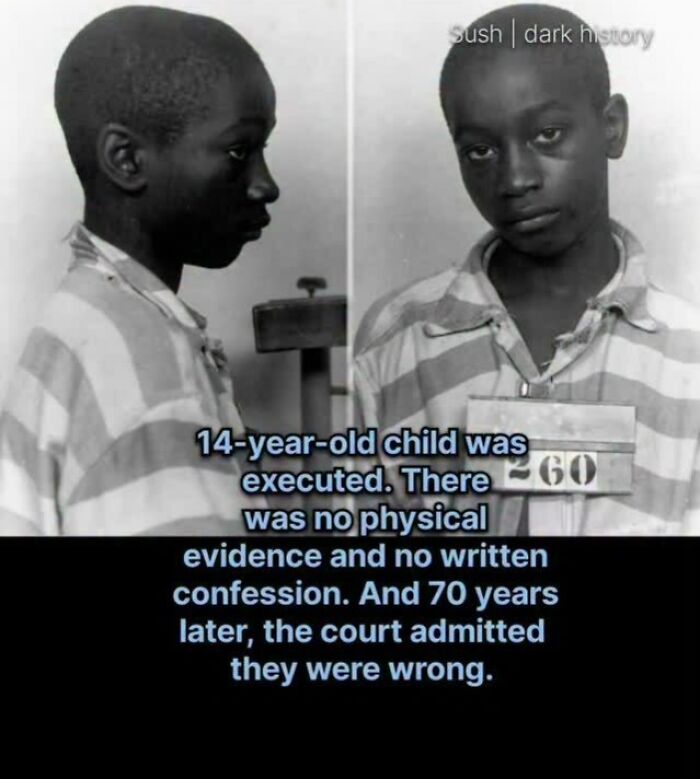 Mugshots of 14-year-old child wrongly executed with no physical evidence