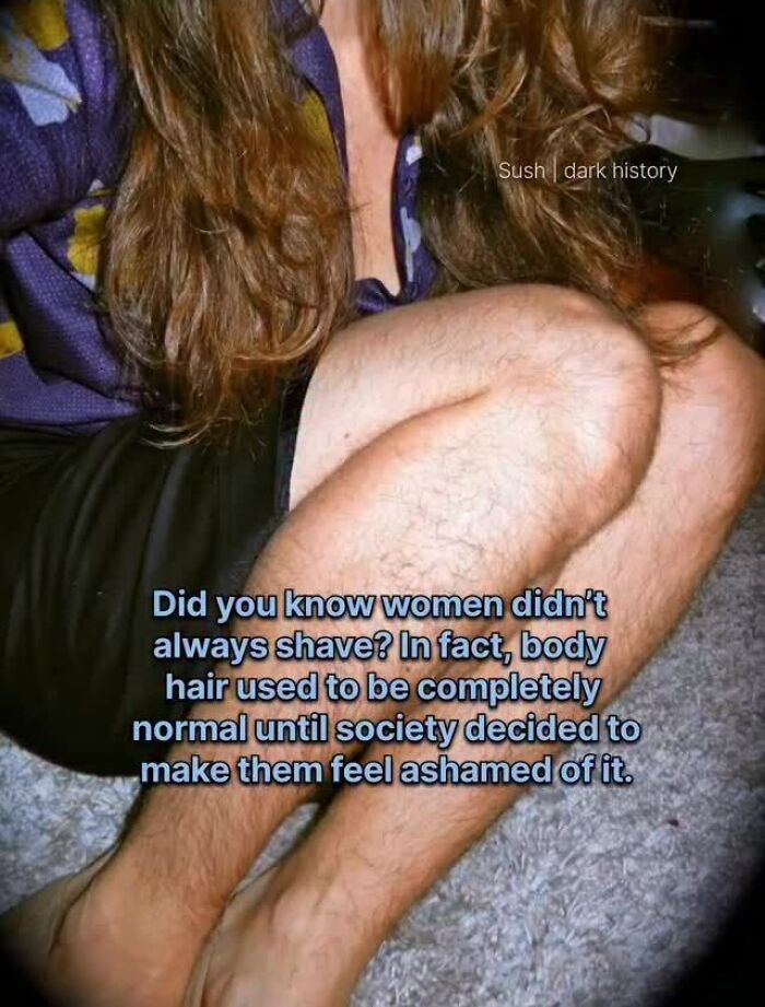 Historical fact about women body hair and societal shame on shaving practices