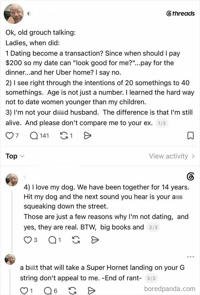 Social media rant about dating becoming transactional and personal dating experiences