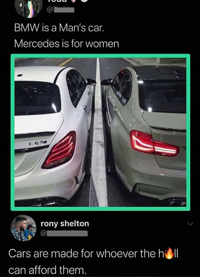 Savage comment on BMW and Mercedes cars by affordability