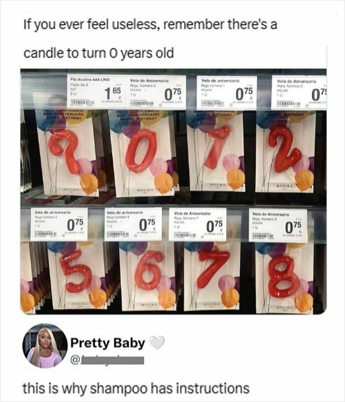 Birthday candles including zero in savage and clever comments post
