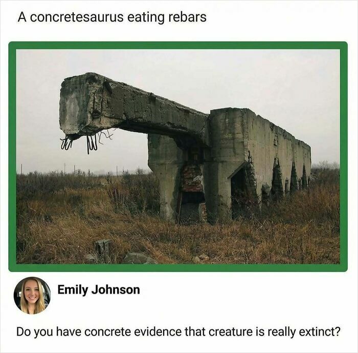 Clever comment about concretesaurus in savage comments collection
