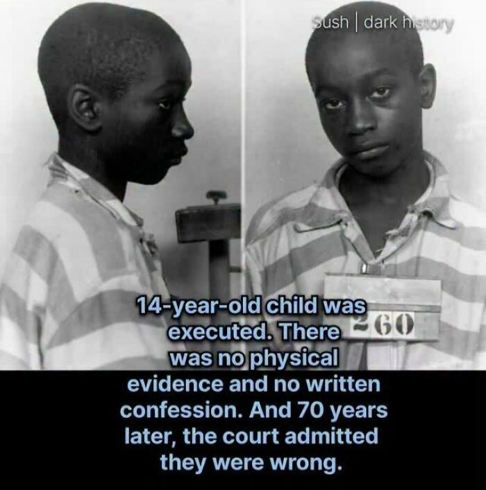 Mugshots of 14-year-old child wrongly executed with no physical evidence