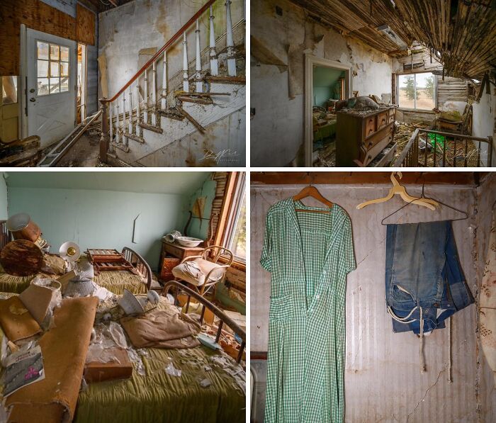 Grand staircase inside $14-million abandoned mansion with white marble flooring