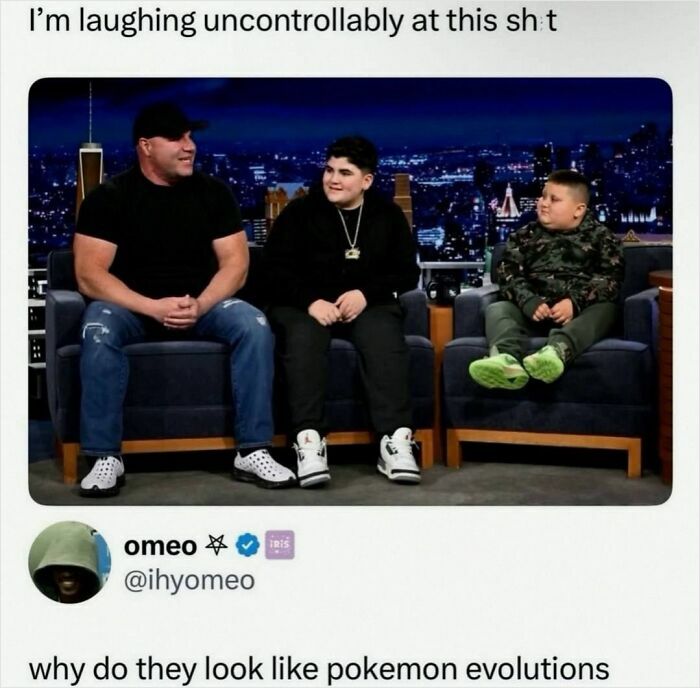 Comedy talk show guests compared to Pokemon evolutions in godless comments