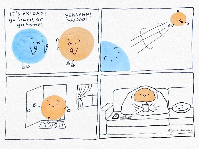 Artist Turns Tiny Watercolor Doodles Into Gentle Comics About Love, Anxiety, And Everyday Life-Interview