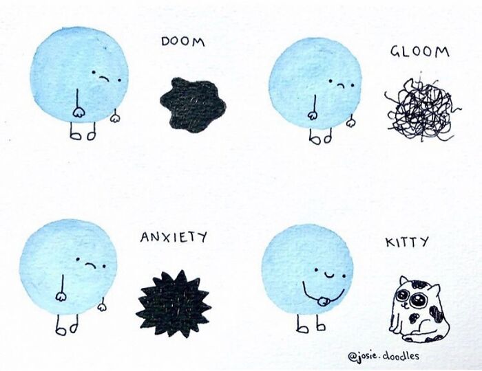 Artist Turns Tiny Watercolor Doodles Into Gentle Comics About Love, Anxiety, And Everyday Life-Interview