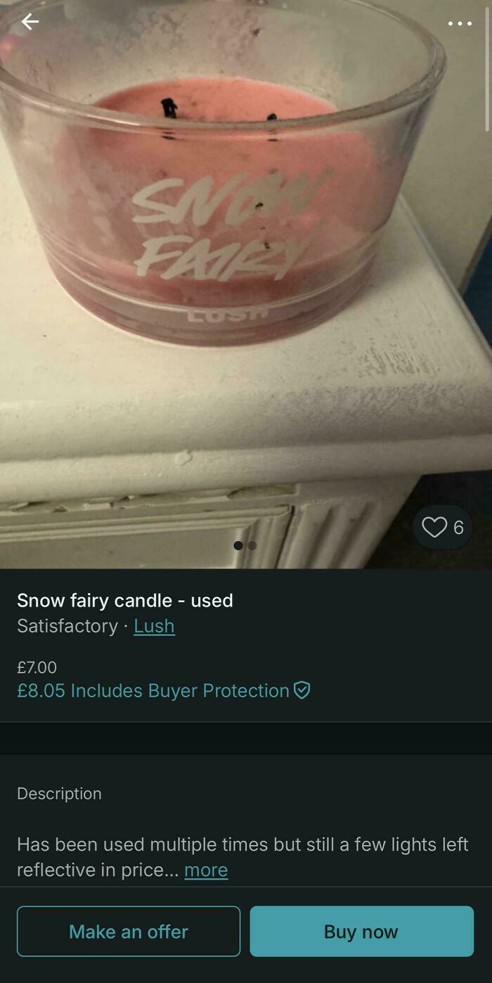 Used Snow Fairy candle from Lush listed on Vinted for sale