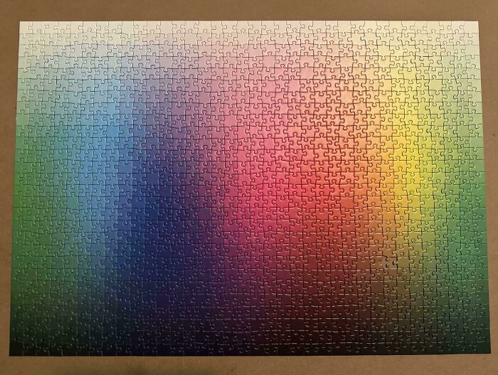 Color gradient puzzle showing smooth transition of hues