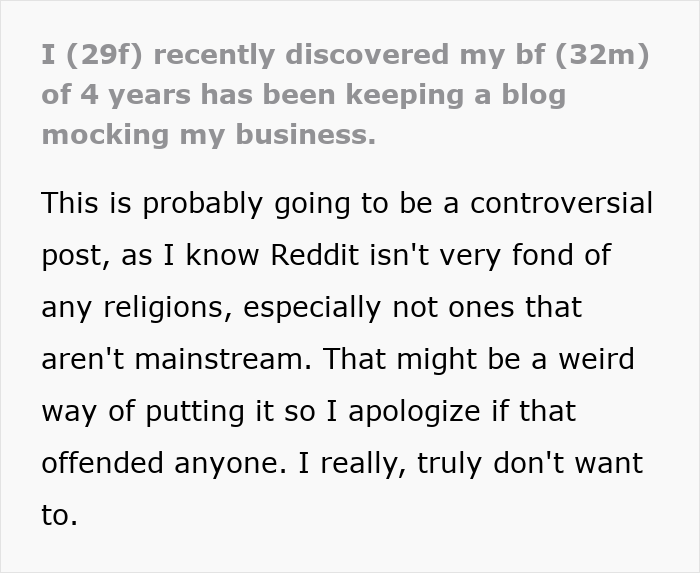 Guy Has The Nerve To Mock GF's Family Business In His Blog For 15 Followers, Ends Up Getting Dumped
