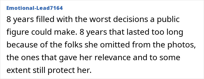 Response discussing Meghan Markle's decisions leading to backlash on wedding images