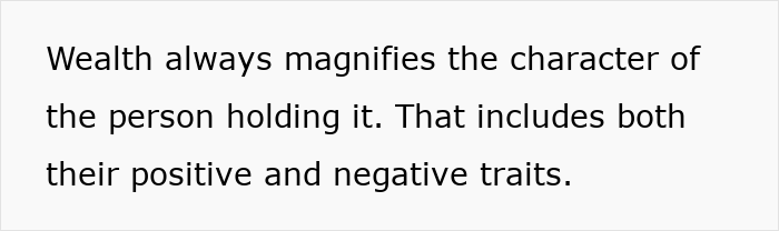 Text about wealth magnifying character including traits Text about wealth magnifying character including traits