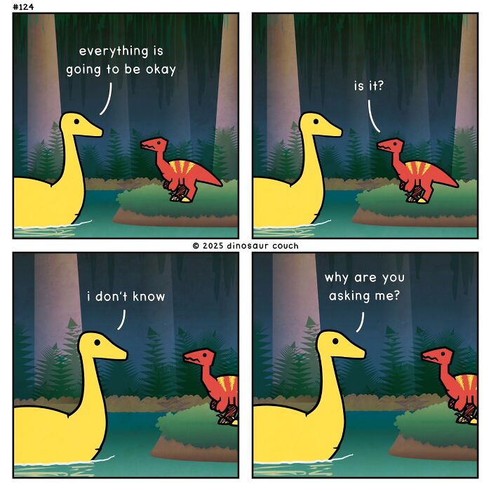 These Dinosaur Comics Turn Anxiety, Friendship, And Everyday Feelings Into Gentle Humor