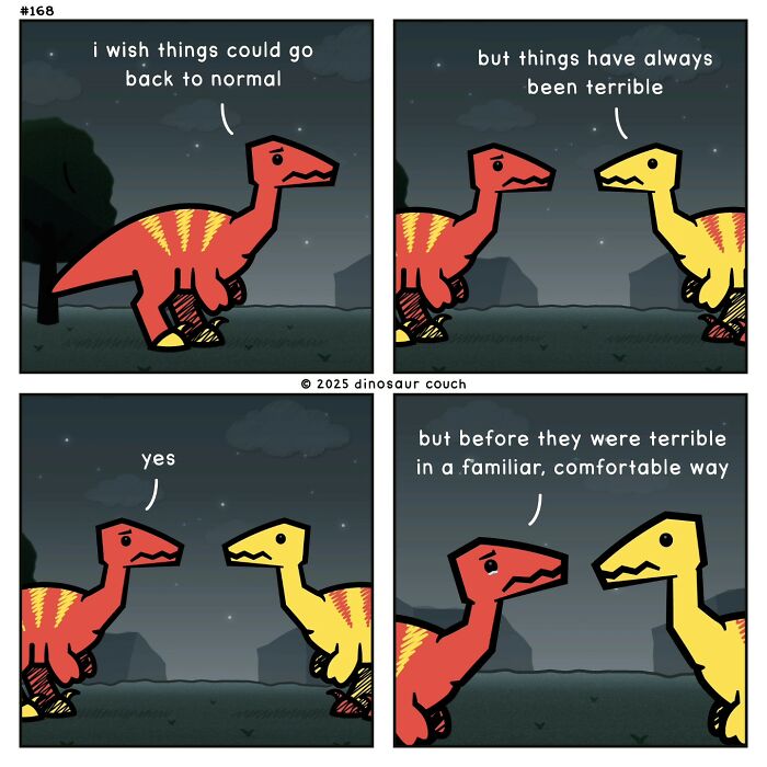 These Dinosaur Comics Turn Anxiety, Friendship, And Everyday Feelings Into Gentle Humor