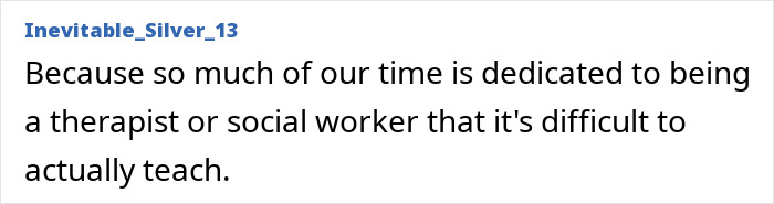 Teachers quit due to role as therapist or social worker impacting teaching time
