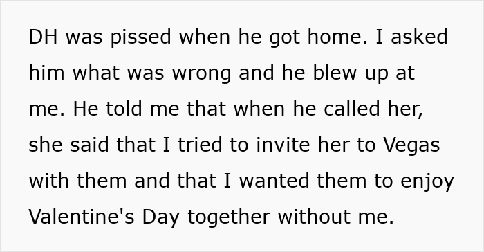 Text from a Reddit post describing a husband's anger regarding a MIL trying to break into son's house on Valentine's Day.