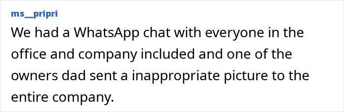 Company WhatsApp chat scandal from inappropriate picture sent by owner's dad