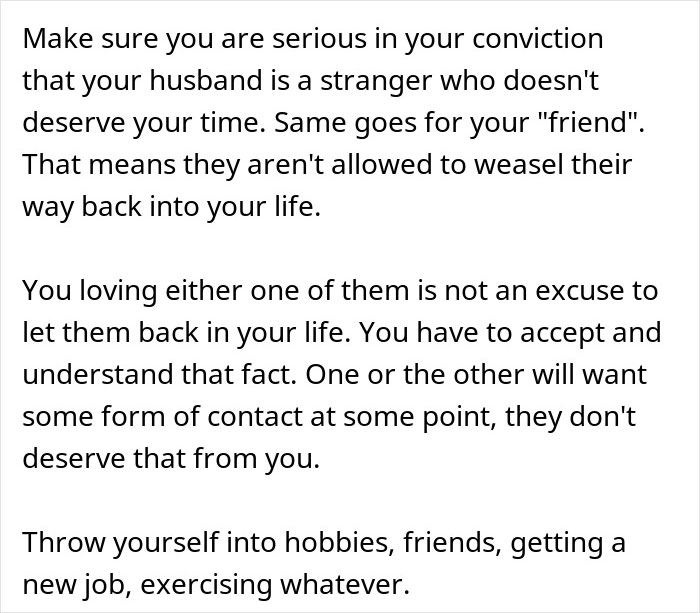 Advice on reclaiming life after husband's betrayal and choosing yourself