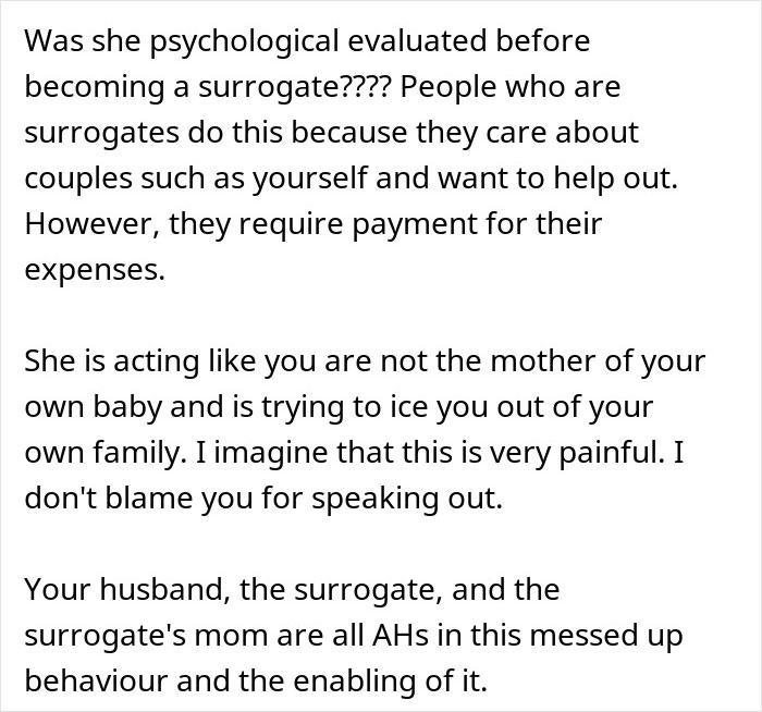 Discussion on surrogate psychological evaluation and family conflict in surrogate case Discussion on surrogate psychological evaluation and family conflict in surrogate case