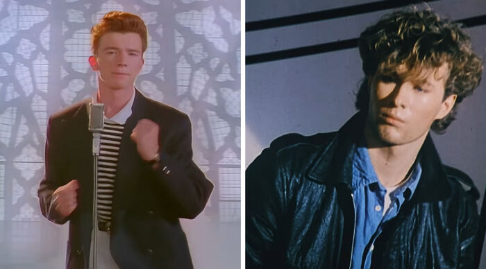 Rick Astley and Morten Harket side-by-side, representing music taste in a 'This or That' game.