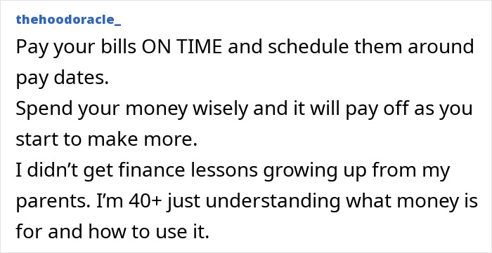 Advice on paying bills on time and managing finances wisely in adult problems and surprises