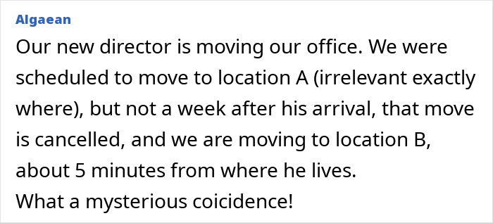 New director moves office to location near his residence