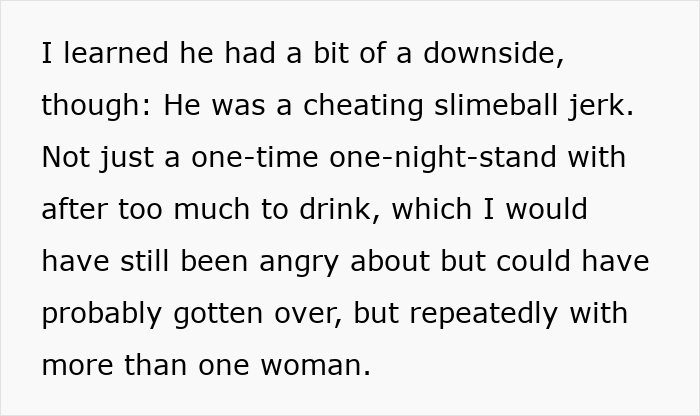 Text from an article describing a cheating partner, leading to fianc&eacute;e's revenge with clowns.