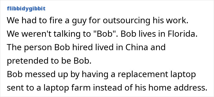 Office drama story about employee fired for outsourcing work to China