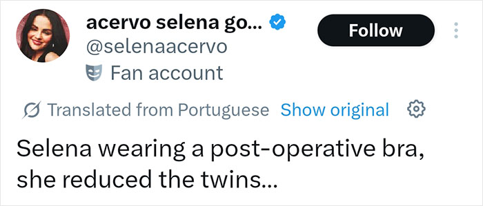 Nova foto de Selena Gomez revela cirurgia plástica surpreendente, afirmam fãs
