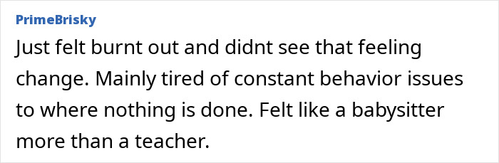 Teacher burnout from behavior issues feeling like a babysitter