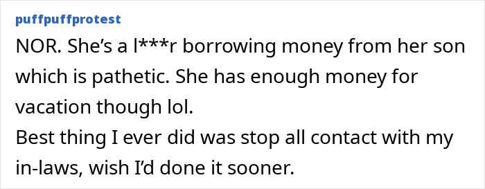 Financially Irresponsible MIL Refuses DIL's Request To Pay Back $1.5K Loan, Says She's On Vacation