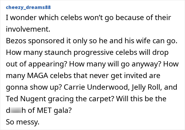Placa hilária zombando de Jeff Bezos do lado de fora do Met Gala aclamada como 