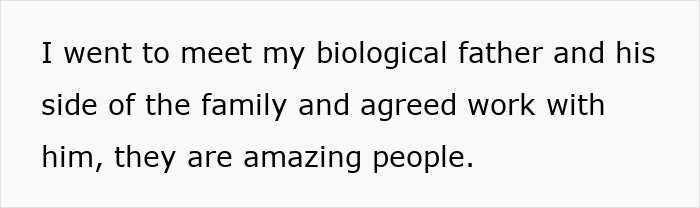 Biological father supports daughter after toxic mom's rejection