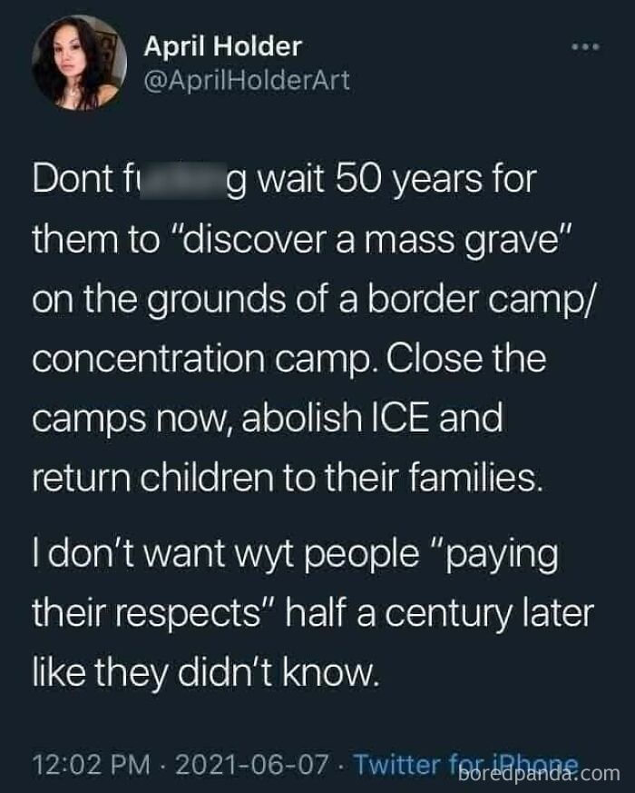 Tweet urging action on border camps highlights strange and horrible world reality