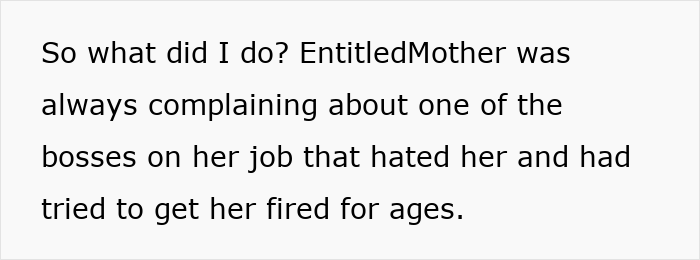 Description of entitlement and complaint about job boss
