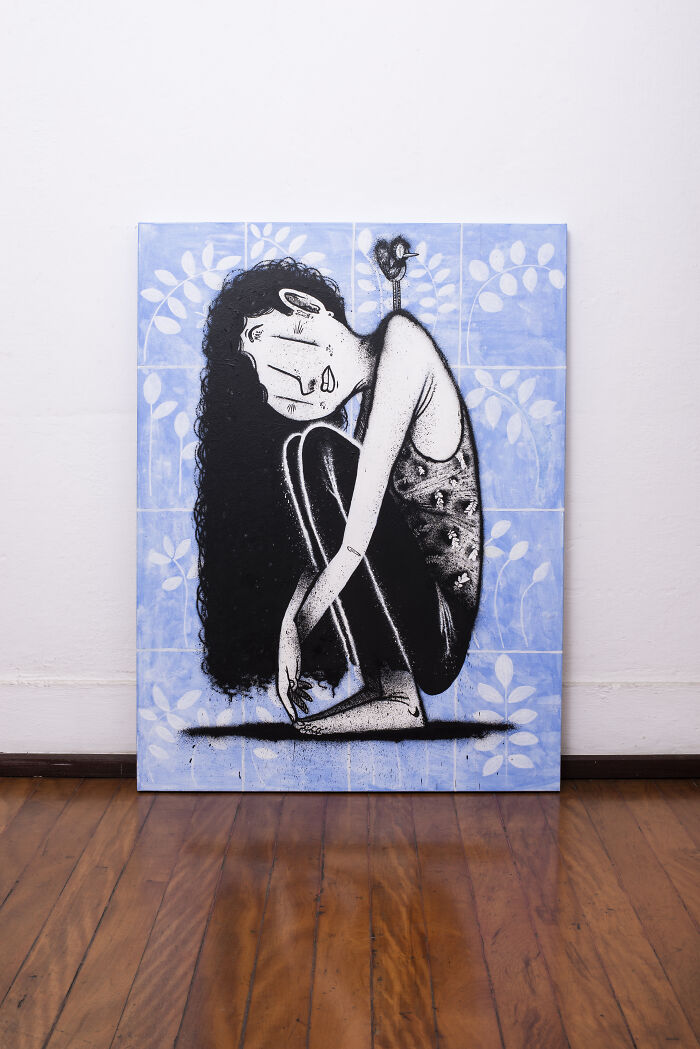 43 Black-And-White Murals By Alex Senna That Turn City Walls Into Stories