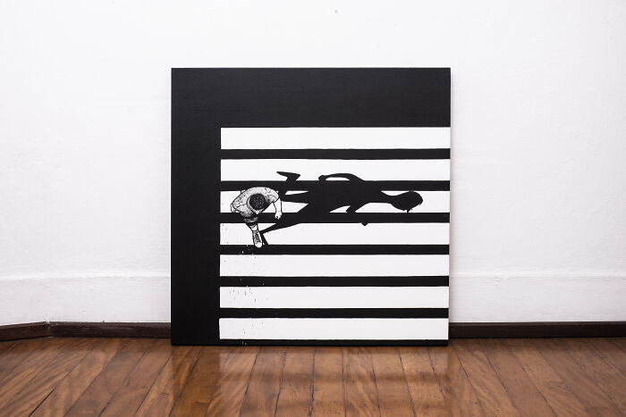 43 Black-And-White Murals By Alex Senna That Turn City Walls Into Stories