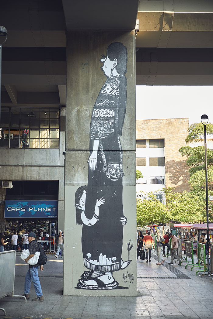 43 Black-And-White Murals By Alex Senna That Turn City Walls Into Stories