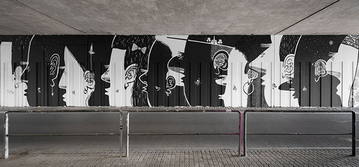 43 Black-And-White Murals By Alex Senna That Turn City Walls Into Stories