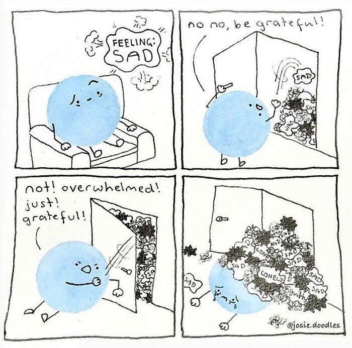Artist Turns Tiny Watercolor Doodles Into Gentle Comics About Love, Anxiety, And Everyday Life-Interview