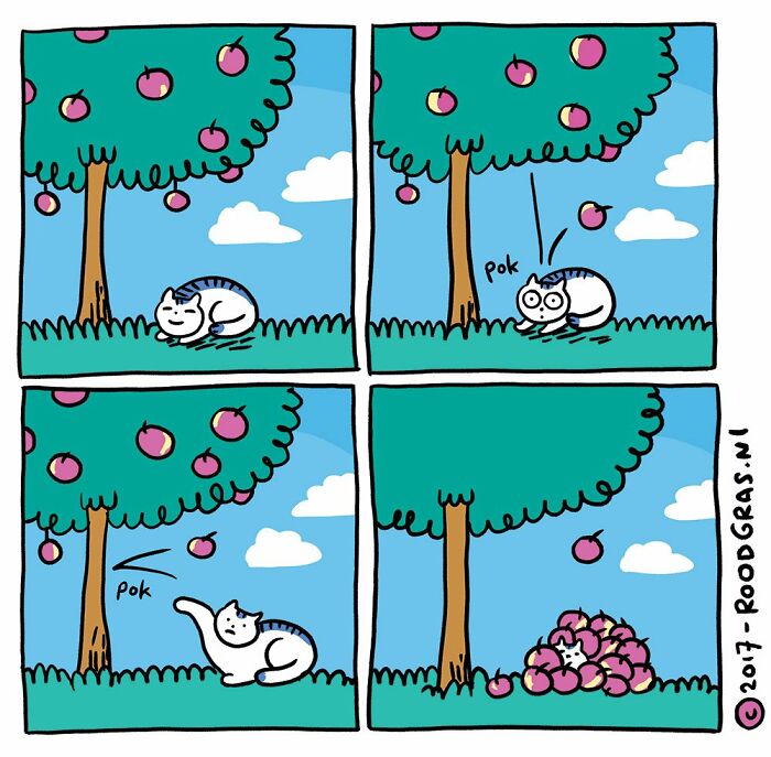 Dutch Illustrator Creates Feel Good Cat Comics That Show The Sweet Little Adventures Of Everyday Life (26 New Pics)