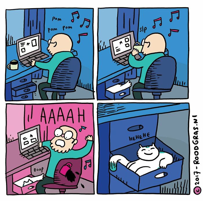 Dutch Illustrator Creates Feel Good Cat Comics That Show The Sweet Little Adventures Of Everyday Life (26 New Pics)